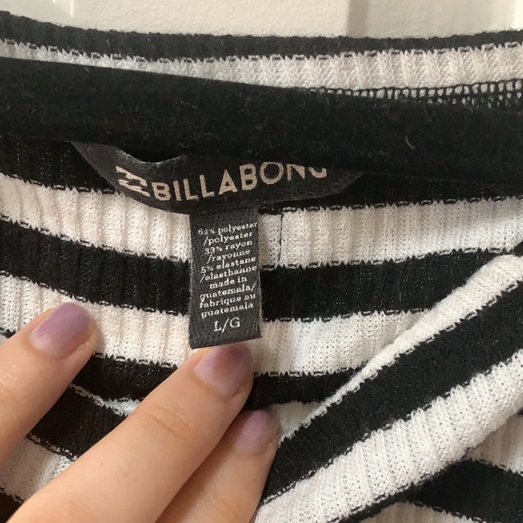 Stretchy Billabong waffle striped shirt - Picture 5 of 5